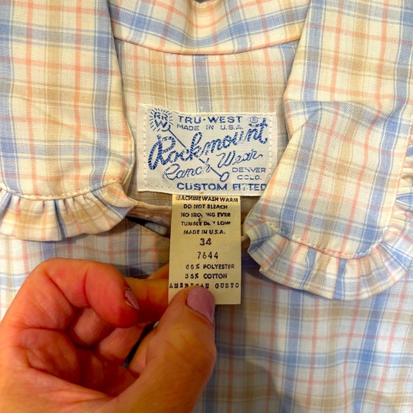 Vintage Rockmount Ranchwear Bib Blouse with Pearl Snaps 🫰 🐮 🤠 NWT Rare Find - Picture 5 of 10